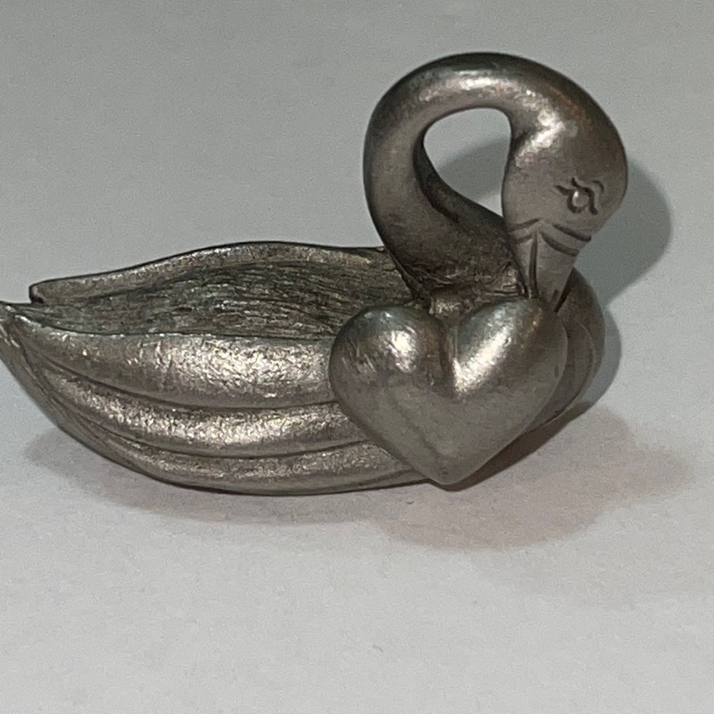 Vintage Spoontiques pewter swan